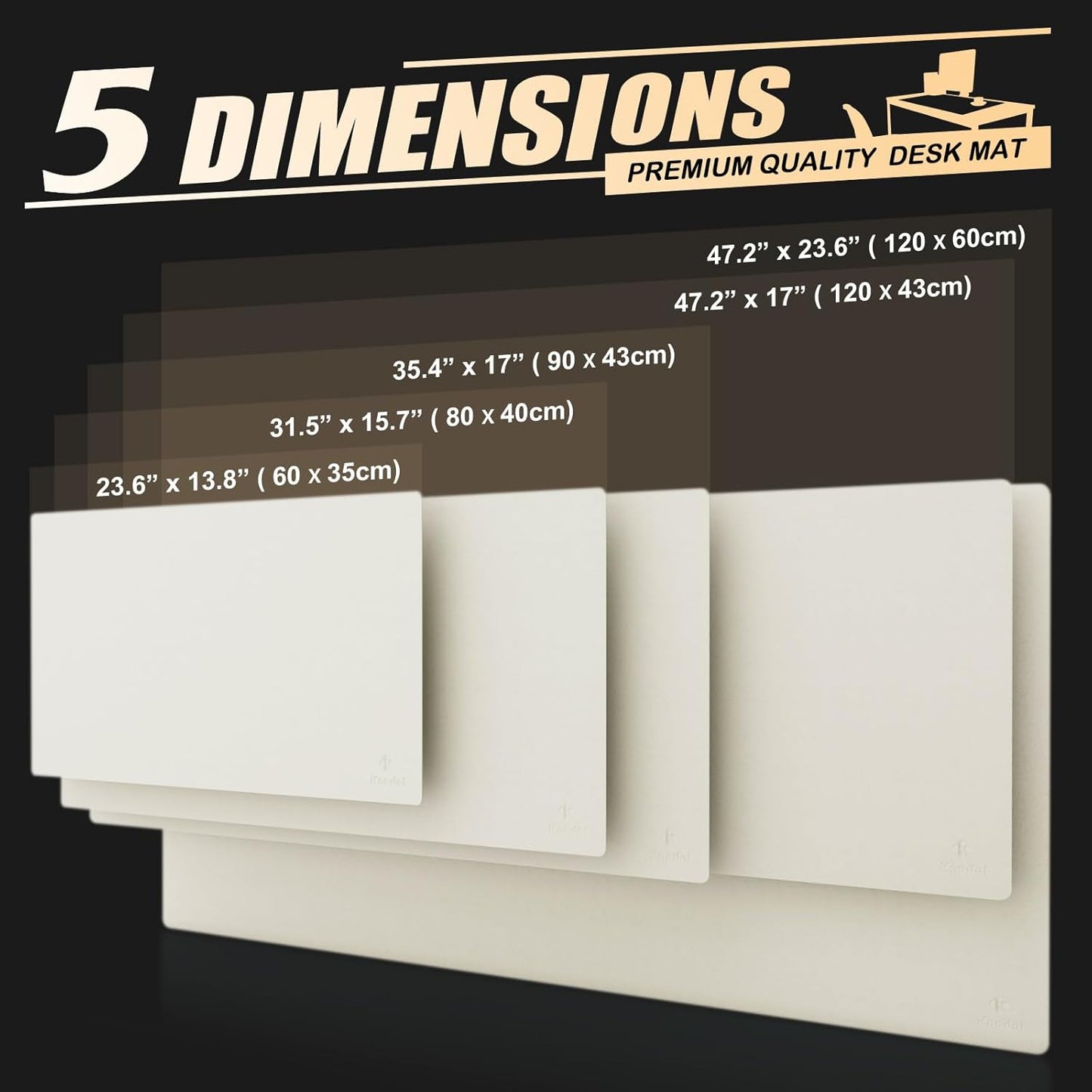 Desk Pad , Waterproof Leather Mouse Mat Forkeyboard and Mouse, Desktop Protector for Office and Home (White, 31.5" X 15.7")