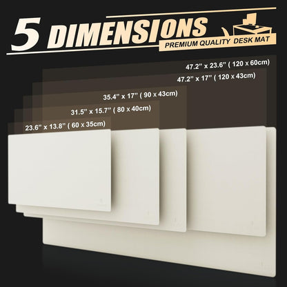 Desk Pad , Waterproof Leather Mouse Mat Forkeyboard and Mouse, Desktop Protector for Office and Home (White, 31.5" X 15.7")